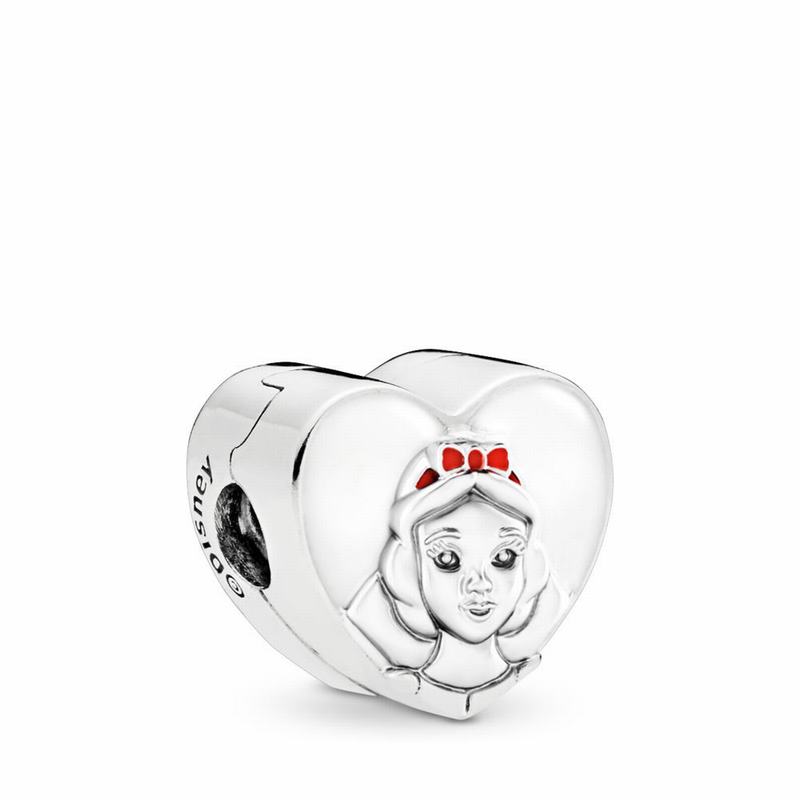 Pandora Disneyr Snow White Portrait Charm - Sterling Silver/Enamel/Red - Canada | BH9944YD